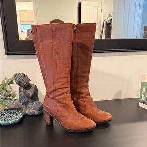 Timberland Brown Leather Knee-High Boots